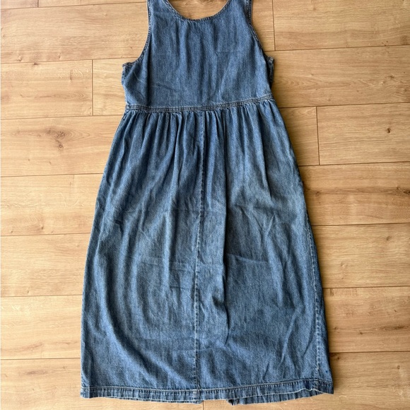 Vintage Disney Store Winnie the Pooh Denim Midi Dress Small Button Front - Picture 2 of 8